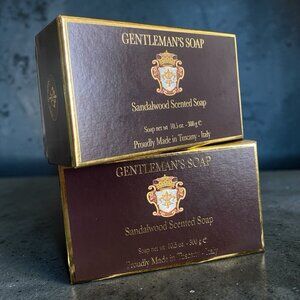 Bar Gentleman's  Soap Sandalwood Italian Made 10.5 By Saponificio Artigianale x2
